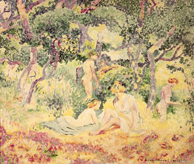 Aktfiguren im Wald von Henri Edmond Cross